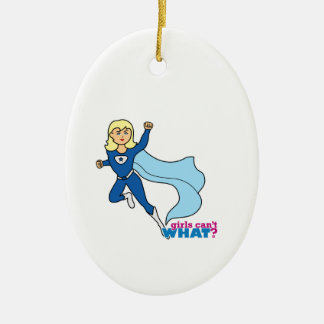 Superhero - Light/Blonde Ceramic Tree Decoration