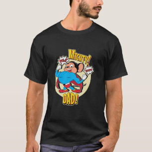 Superhero Mouse Mighty Dad Pow Boom Dad Father s D T-Shirt