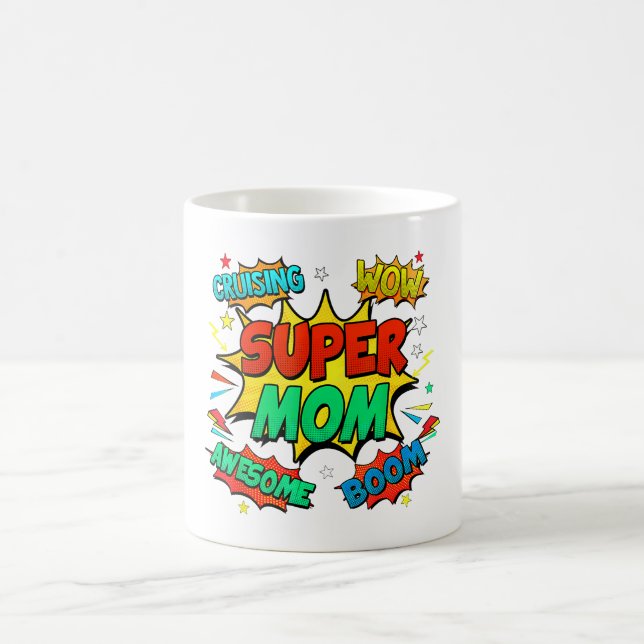 Superhero Mum For Women Coffee Mug (Center)