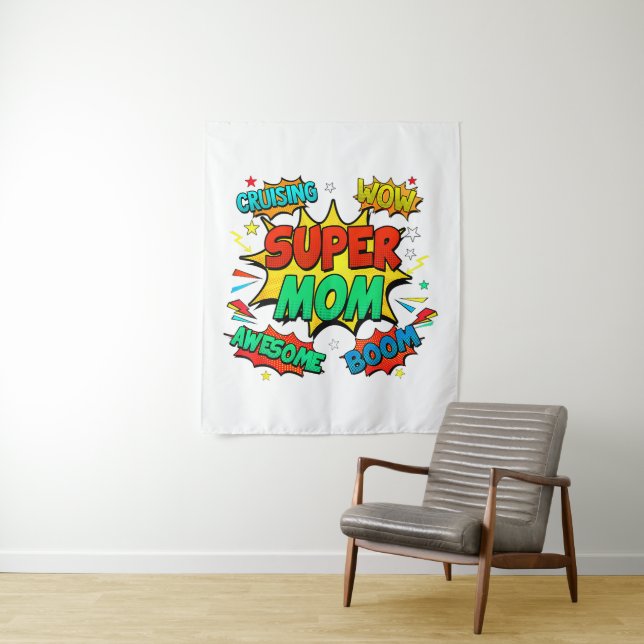 Superhero Mum For Women Tapestry (In Situ)