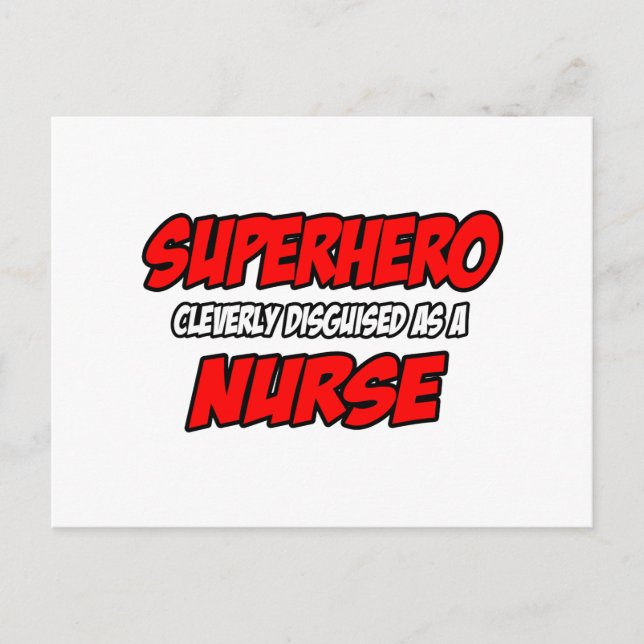 Superhero...Nurse Postcard (Front)