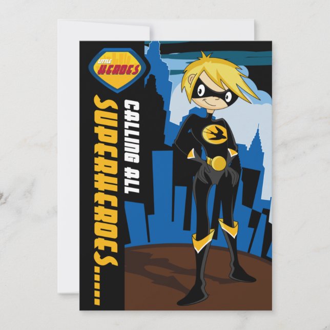 Superhero Party Invitation (Front)