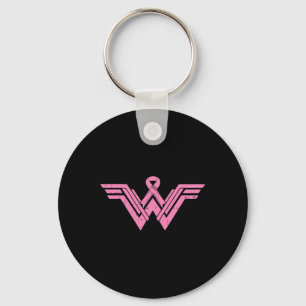 Superhero Pink Ribbon Breast Cancer Awareness Mum Key Ring