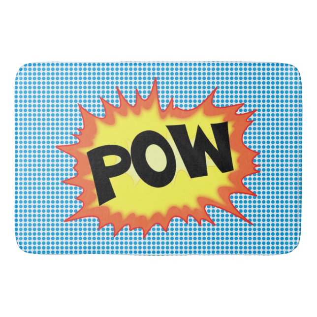 Superhero Pow! Explosion Bathmat (Front)