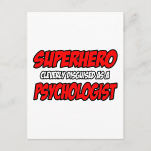 Superhero...Psychologist Postcard