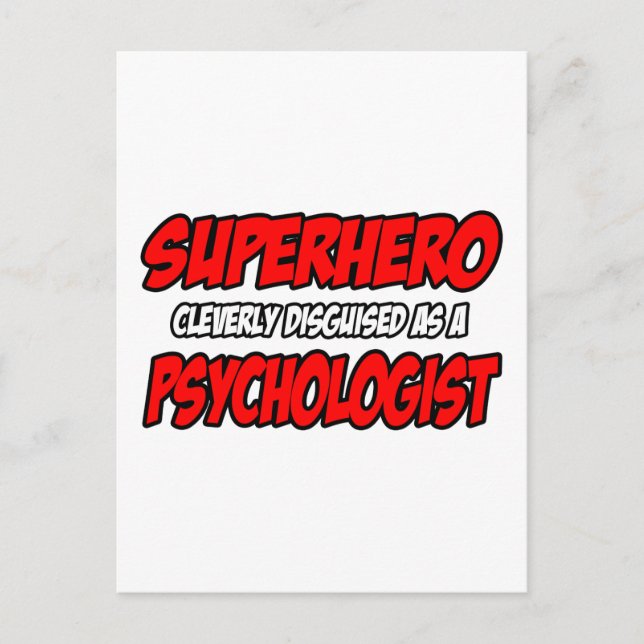 Superhero...Psychologist Postcard (Front)
