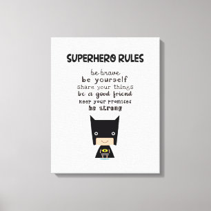 Superhero Rules Canvas Print