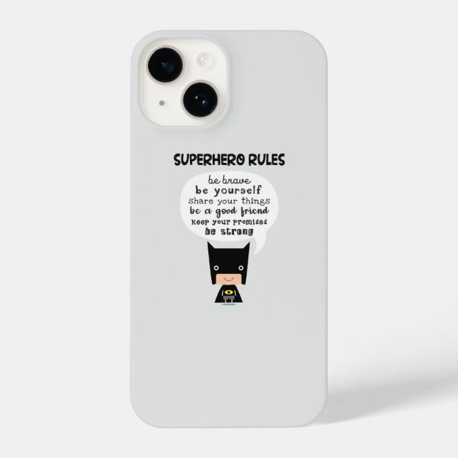 Superhero Rules iPhone Case (Back)