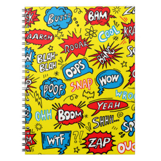 Superhero Saga: Cute Comic Patterns Notebook