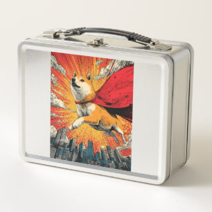 Superhero Shiba � Comic Book Dog Metal Lunch Box