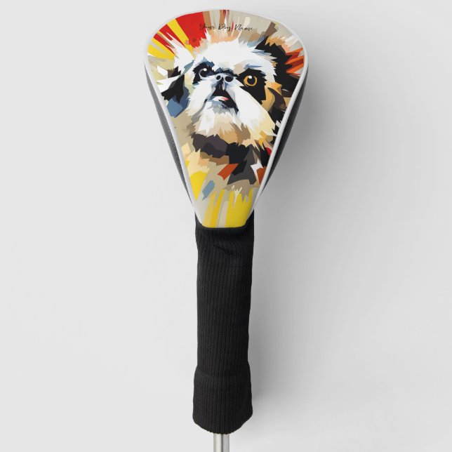 Superhero Shih Tzu Dog 01 - Ignacio judge Golf Head Cover (Front)