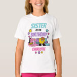 Superhero Sister of the Birthday Super Girl  T-Shirt<br><div class="desc">Celebrate baby's first birthday with this special t-shirt,  special and personalised design</div>