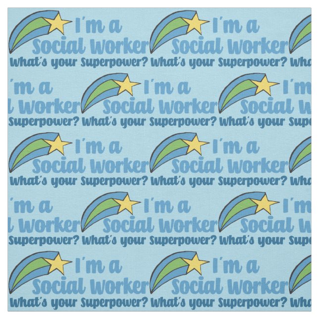 Superhero Social Worker Fabric (Swatch)