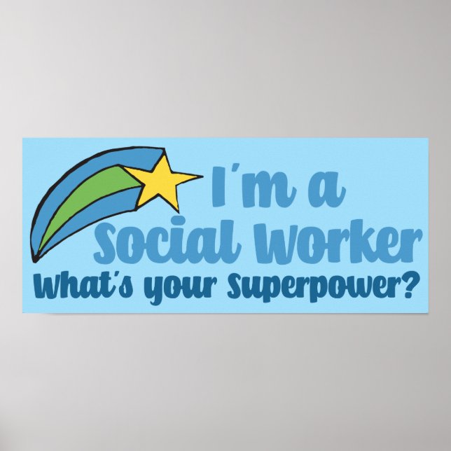 Superhero Social Worker Poster (Front)