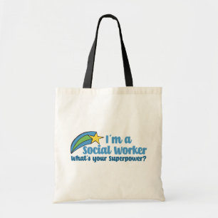 Superhero Social Worker Tote Bag