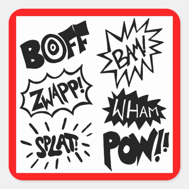 Superhero Sounds Square Sticker (Front)