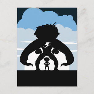 Superhero & Super Villain Postcard