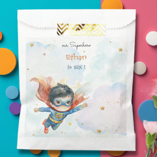 Superhero superboy kids birthday favour bags