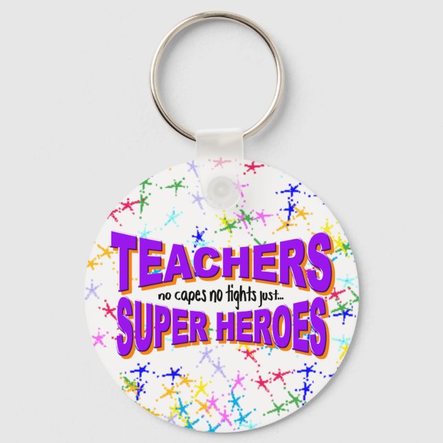 Superhero Teacher keychain (Front)