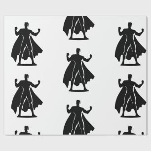 Superhero-Themed Birthday Party Gift Wrapping Paper