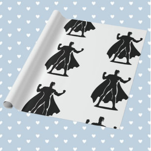 Superhero-Themed Birthday Party Gift Wrapping Paper