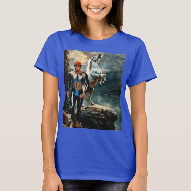 Superhero & White Horse T-Shirt (Front)