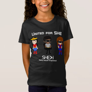SUPERHERO White Outline - United for SHE T-Shirt