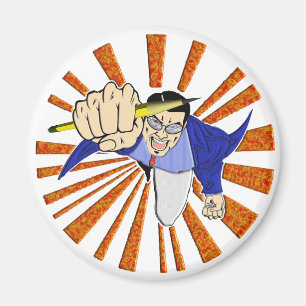 Superhero with Pencil Magnet