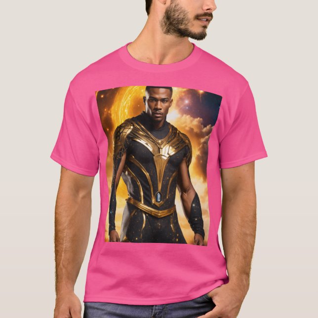 superhero with the power of time man t-shirt (Front)