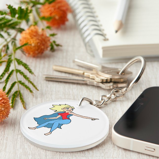 Superhero Woman Key Ring (Creator Uploaded)
