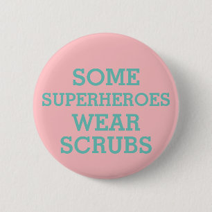 Superheroes in Scrubs Button