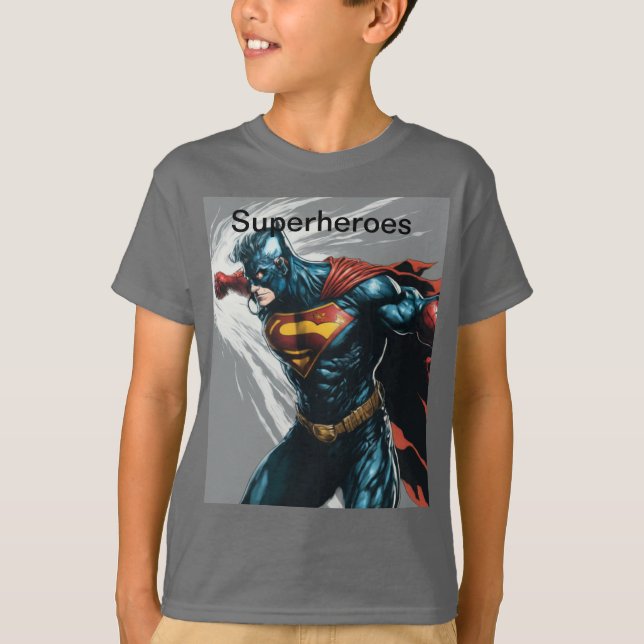 Superheroes kids t-shirt  (Front)