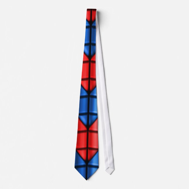 Superheroes - Red and Blue Tie (Front)