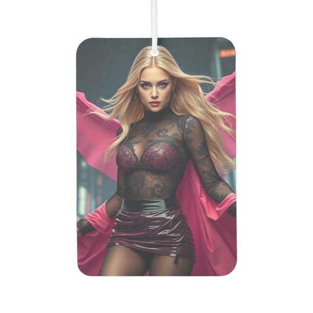 superheroine car air freshener (Front)