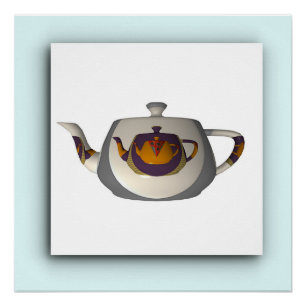Superimposed Teapots Kitchen Poster