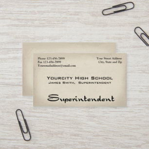 Superintendent Business Card