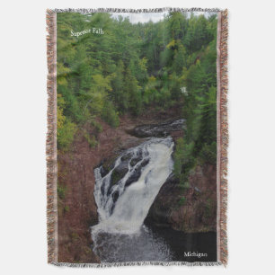 Superior Falls throw blanket