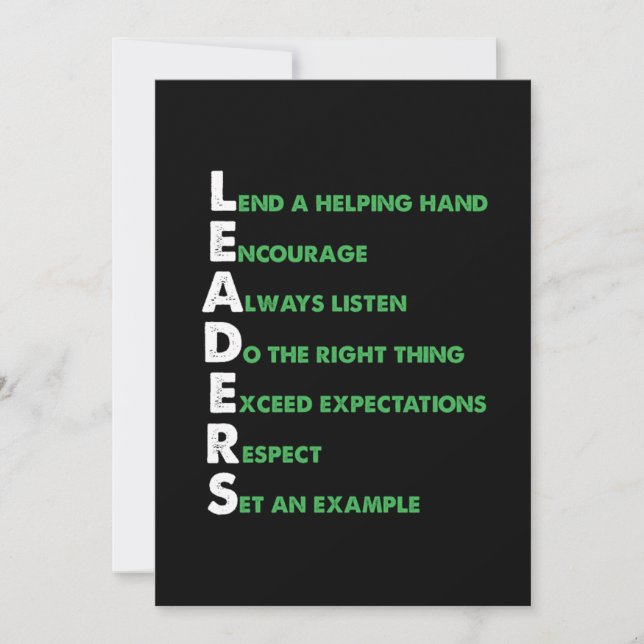 Superior Head Chief President Lead Guide Leadershi Invitation (Front)