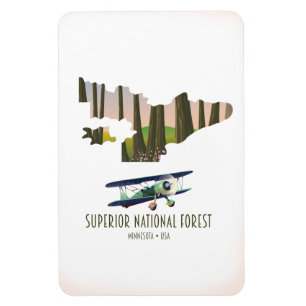 Superior national forest Minnesota vintage map Magnet