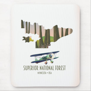 Superior national forest Minnesota vintage map Mouse Pad