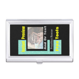 Superior photo business card holder