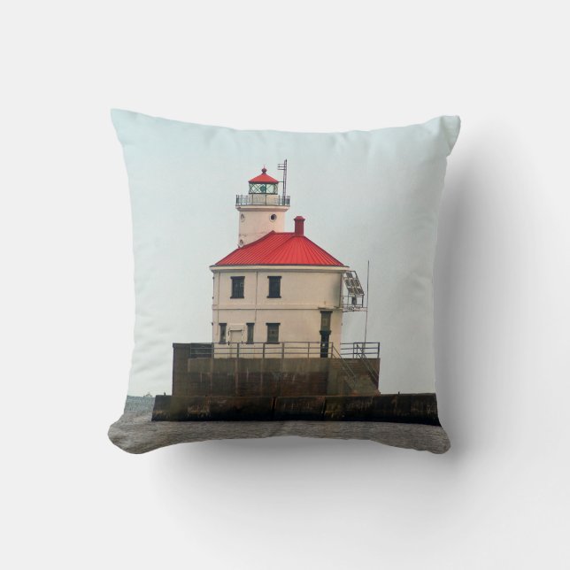 Superior Point Lighthouse single sided pillow (Front)