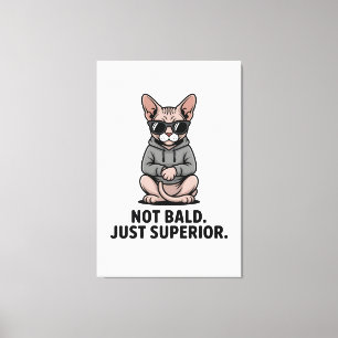 Superior Sphynx Cat Attitude Illustration Canvas Print