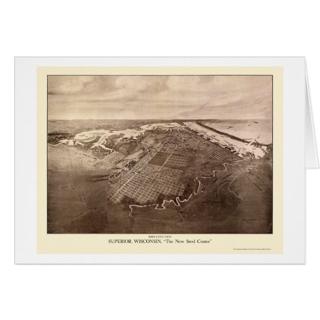 Superior, WI Panoramic Map - 1913 (Front Horizontal)