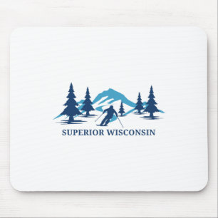 Superior Wisconsin Ski Resort Skiing Skier Mouse Pad