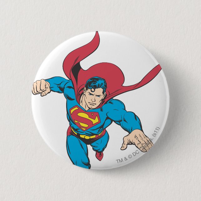 Superman 19 6 cm round badge (Front)