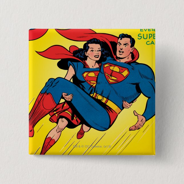 Superman #57 15 cm square badge (Front)