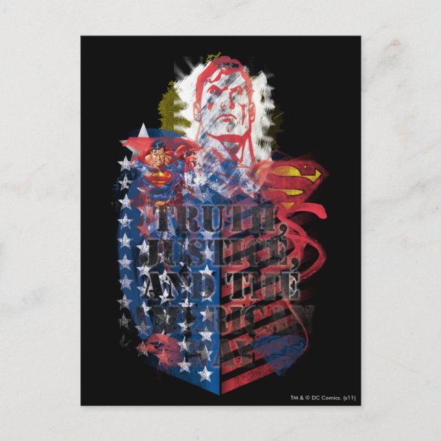 Superman 75 postcard (Front)