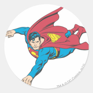 Superman 90 classic round sticker