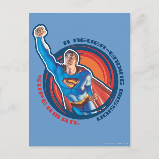 Superman A Never-ending Mission Postcard (Front)